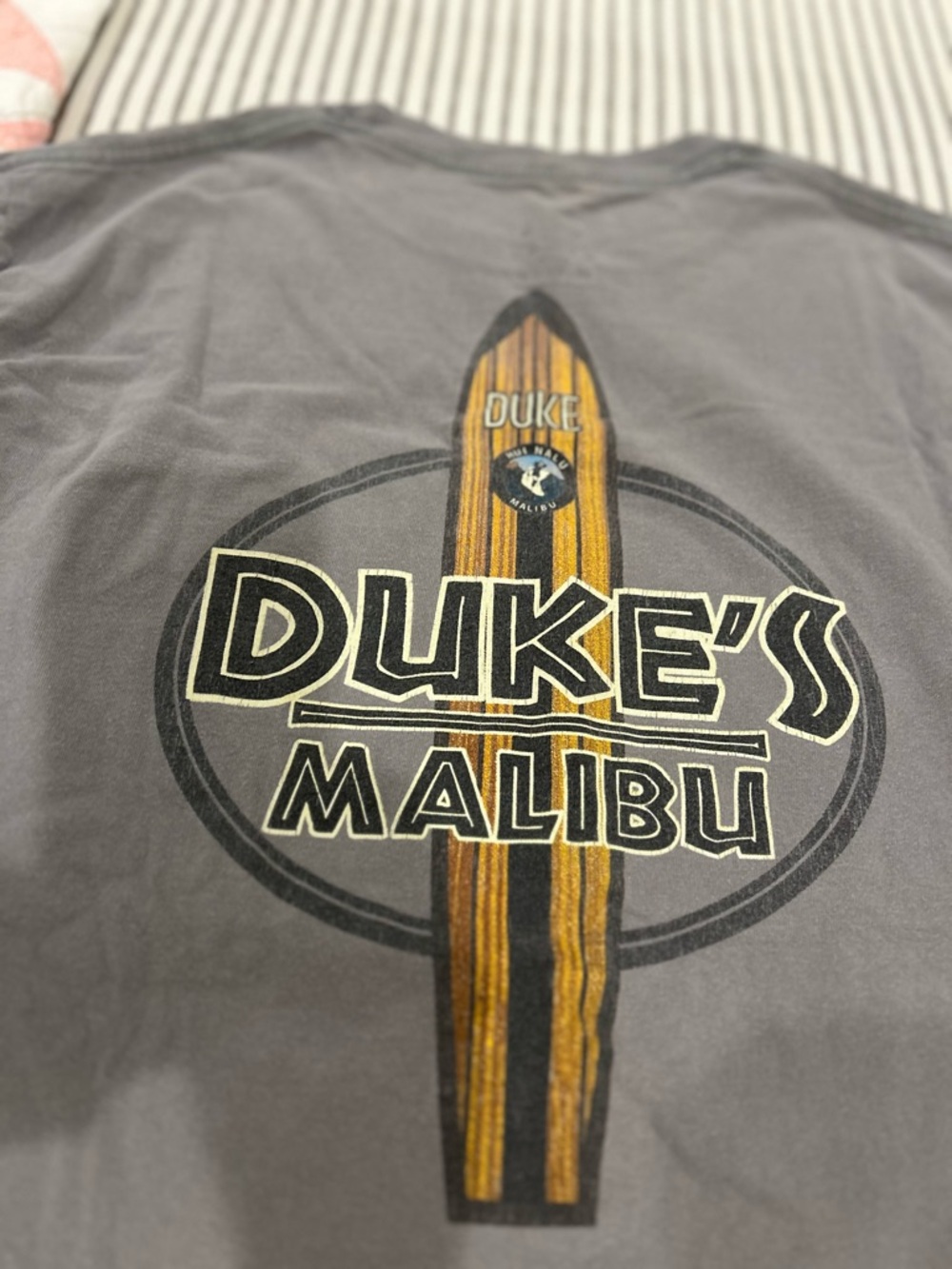Dukes Hanes Beefy-T Crewneck Tee - Gray Logo